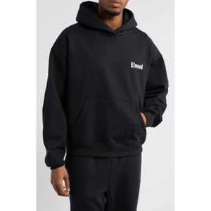 Elwood Trademark Logo Heavyweight Hoodie Size Large In Black